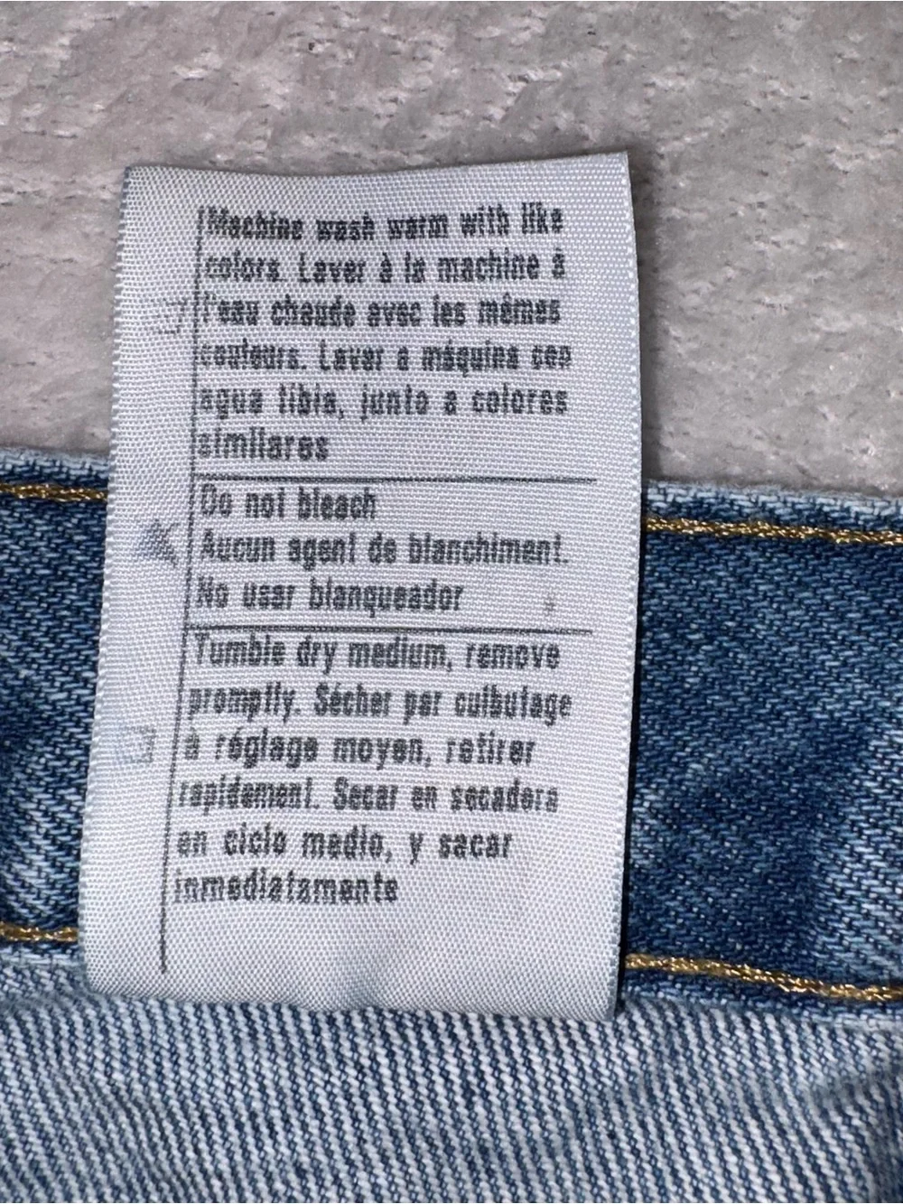 Carhartt B171 DST Relaxed Fit Carpenter Jeans Blue Denim Mens 38X36